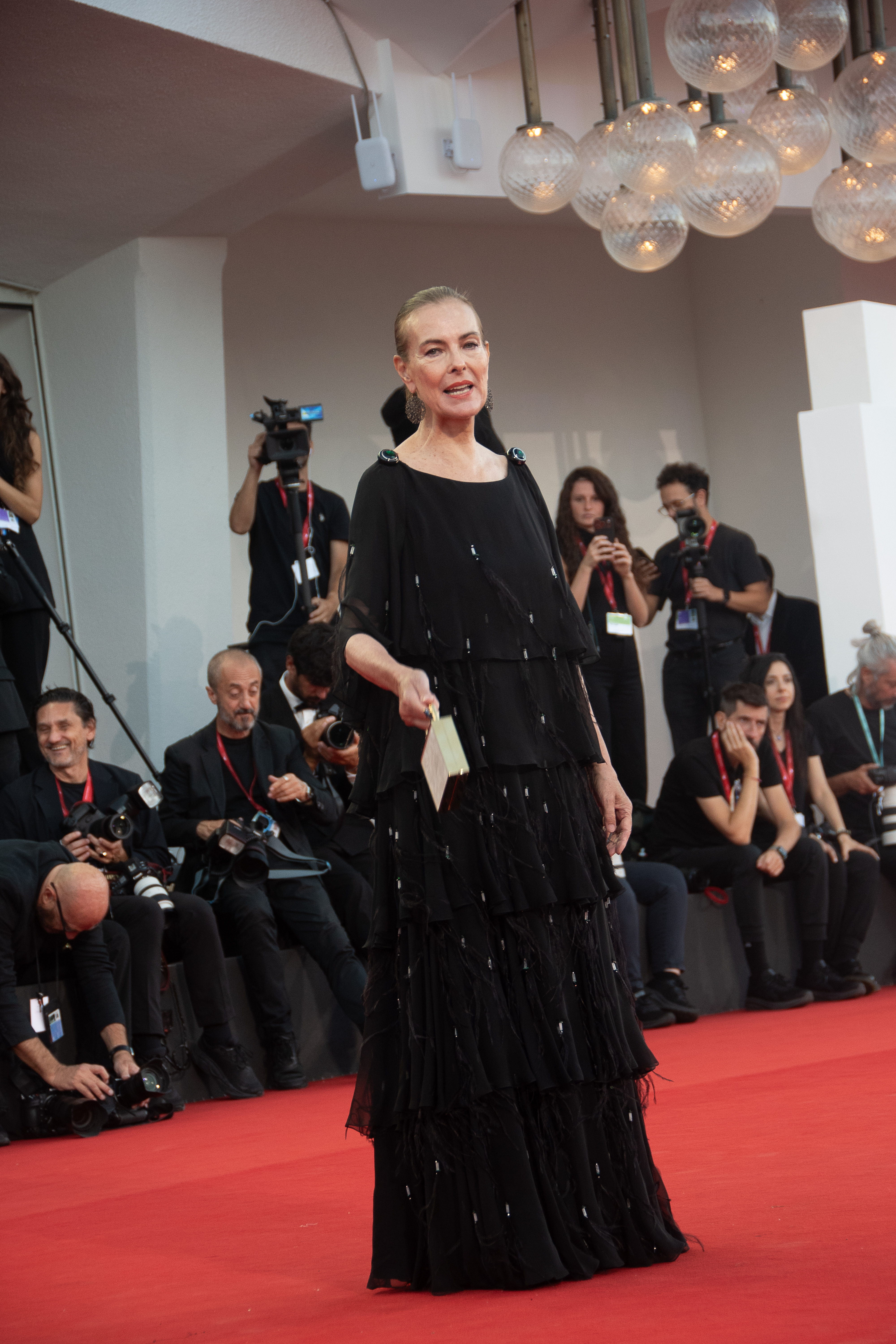 — italie venise cinema 83rd mostra del cinema 12 09 2026 83rd mostra del cinema closing ceremony red carpet carole bouquet